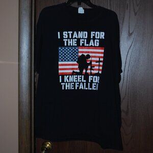 I Stand for the Flag, I Kneel for the Fallen T-shirt - 2XL